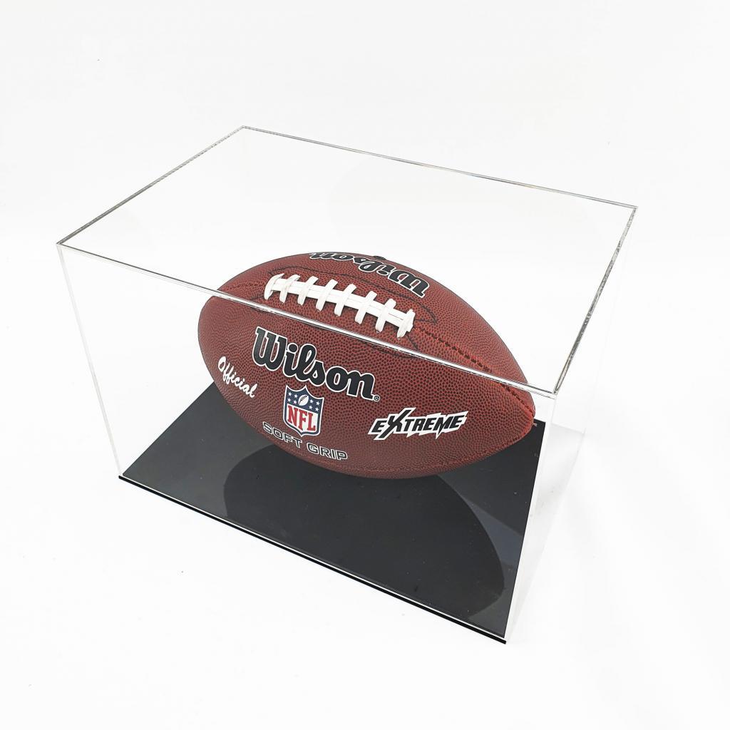 American Football Display Case Black Puffin Plastics