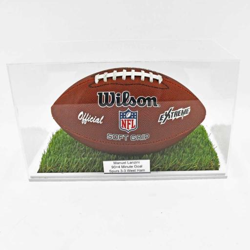 American Football Display Case - Grass Effect Base