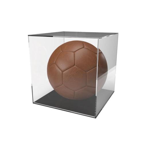 Football Display Case - 5MM Recessed Black Base