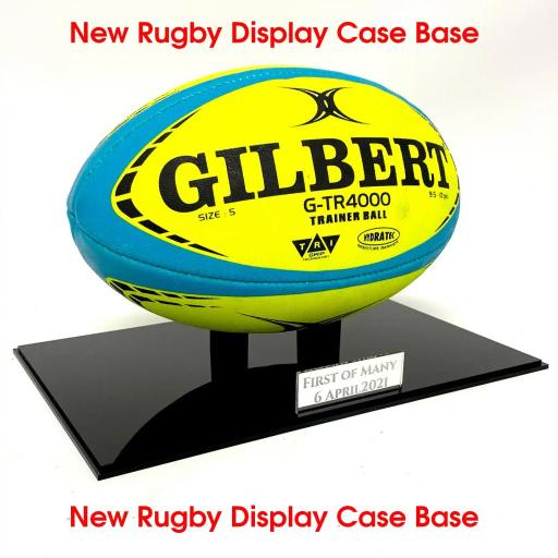 Rugby Ball Display Case (Landscape) - Colour Base