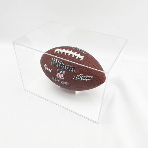 American Football Display Case - White Base